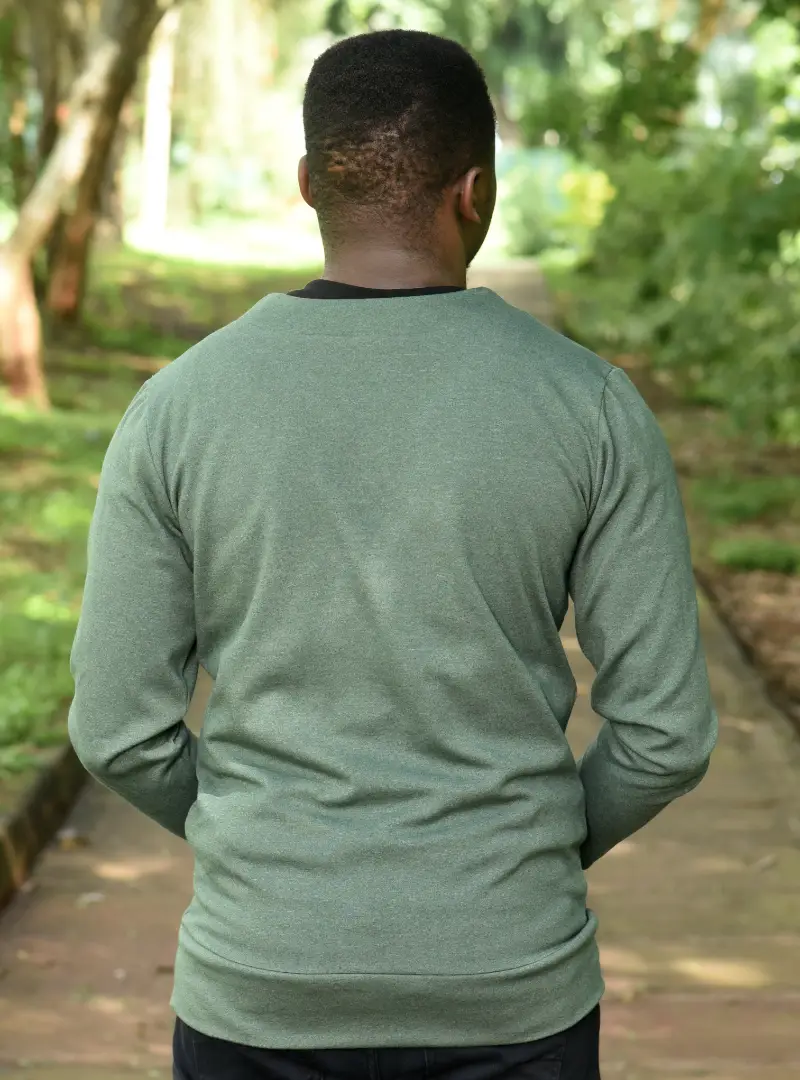 mens-green-v-neck-sweater